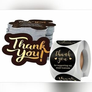 Set Of 600- 100 Thank You Cards And 500 Thank You Stickers